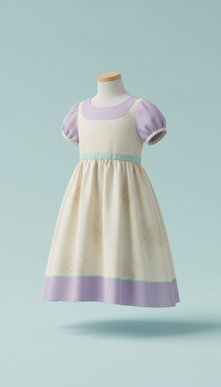 Lilac Breeze Minimalist Kids Dress