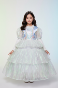 Girls Iridescent Princess Ball Gown - Front View