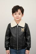 Black Bomber Jacket - Front View