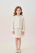 Girls Tweed Jacket & Skirt Set – Front View