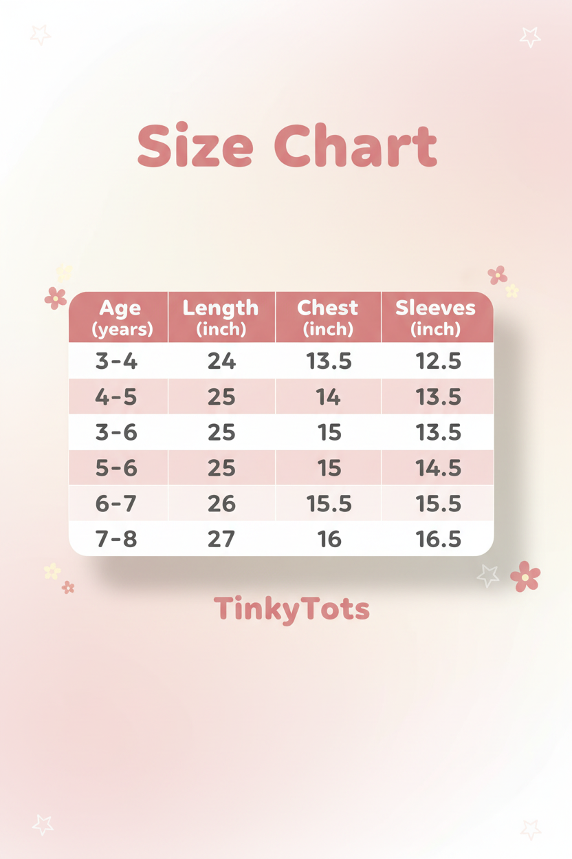 Size Chart – Fancy Frock
