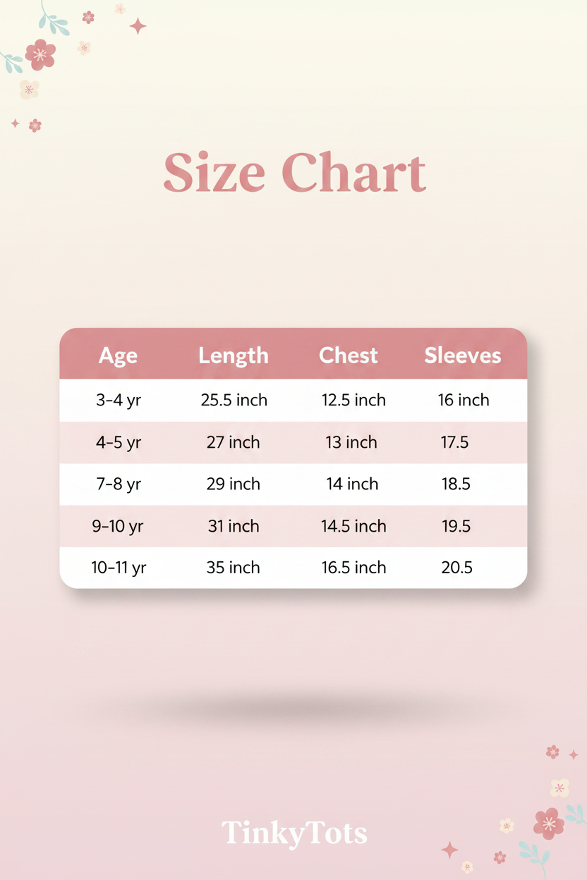 Size Chart – Winter Fairy Frock